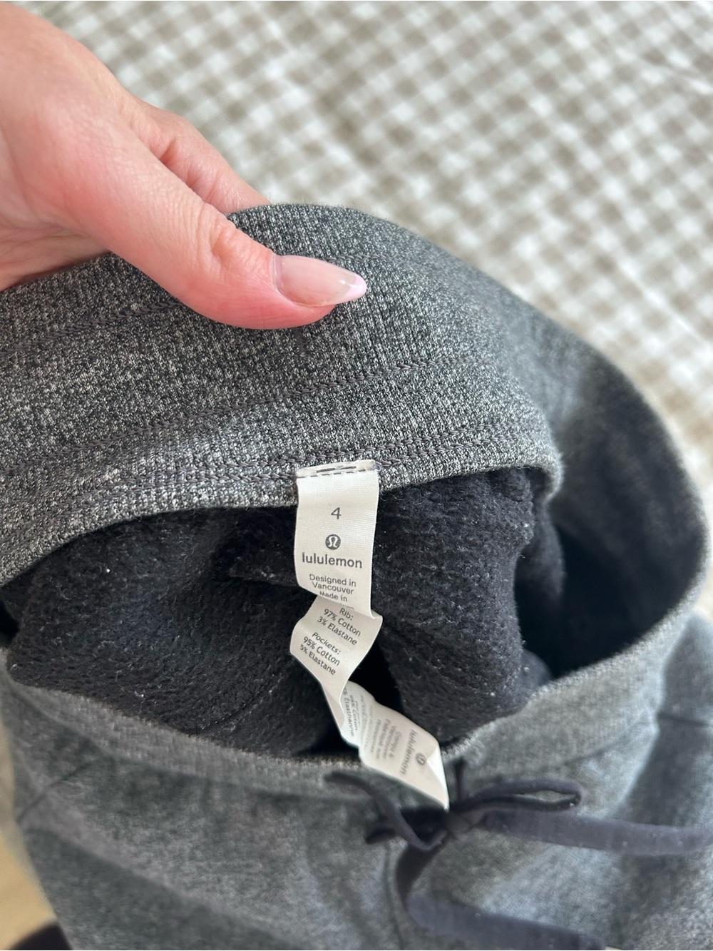 lululemon scuba joggers in heathered speckled black size 4 - Picture 8 of 8